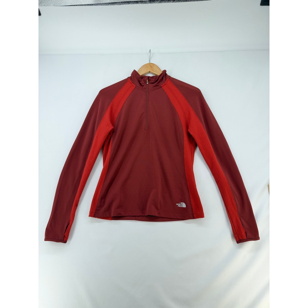 The North Face Flight Series VaporWick 1/4 Zip Pullover Womens XL Burgundy Red